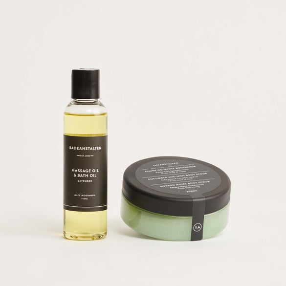 Badeanstalten- massageolie og bodyscrub